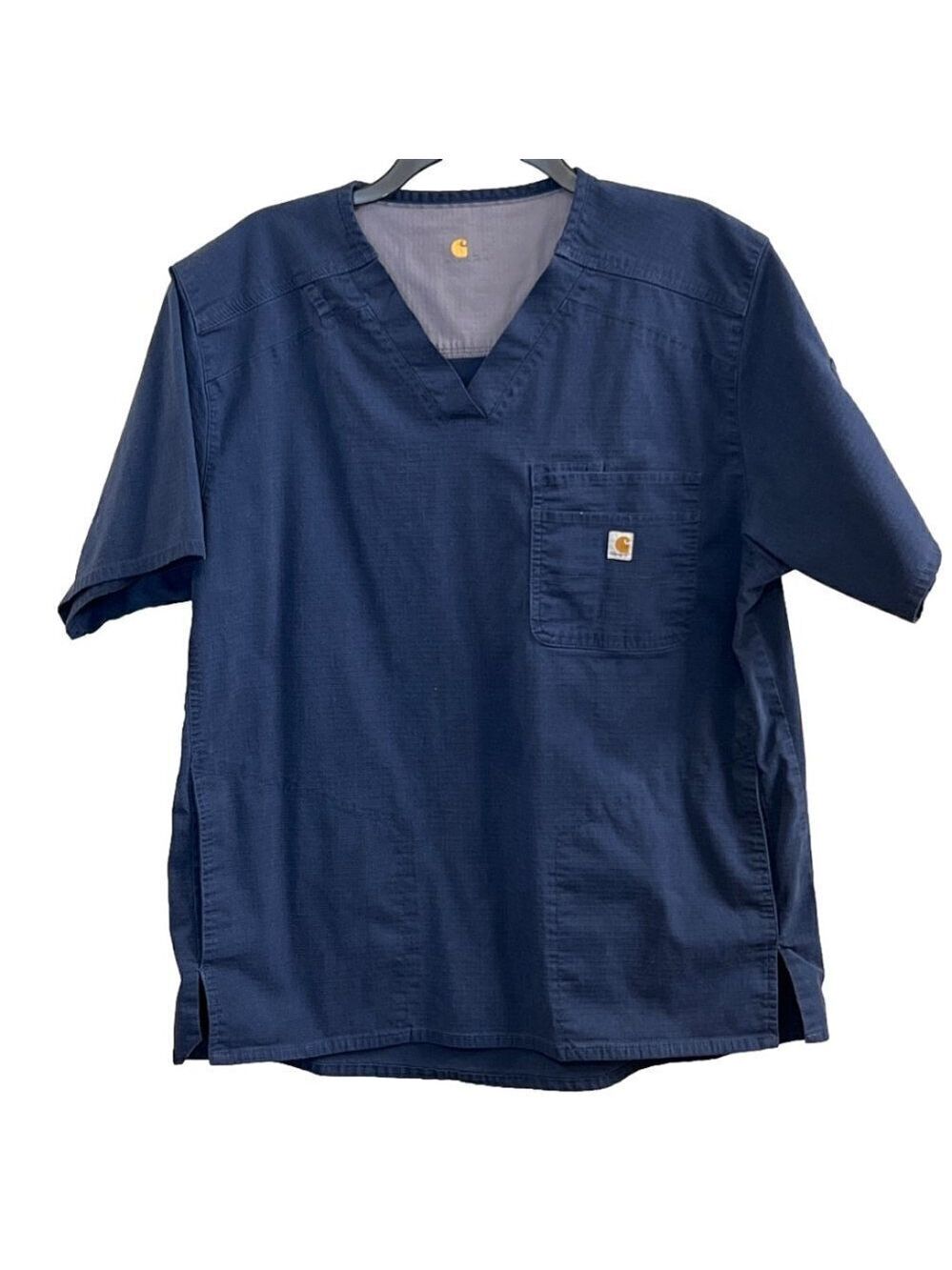 Men's Carhartt Scrub Top. Navy Blue